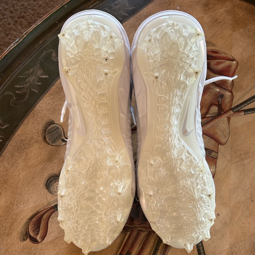 Nike Alpha Menace Pro 2 Mid White Football cleats NEW 11.5 - Picture 4 of 6